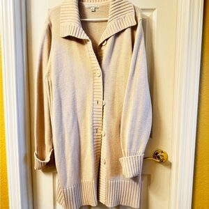 Carolyn Taylor Cream Button-Up Cardigan